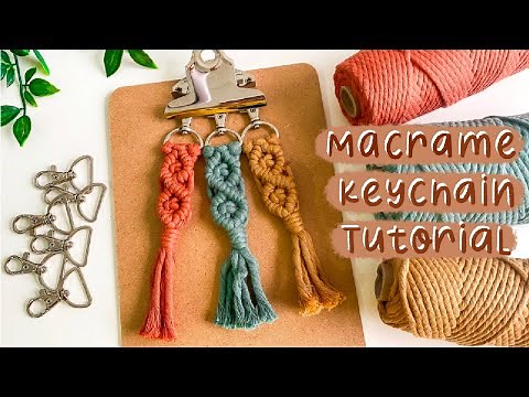 Macrame Keychain TUTORIAL#1 | DIY Keychain for beginners | Easy pattern STEP BY STEP | WeaveyStudio