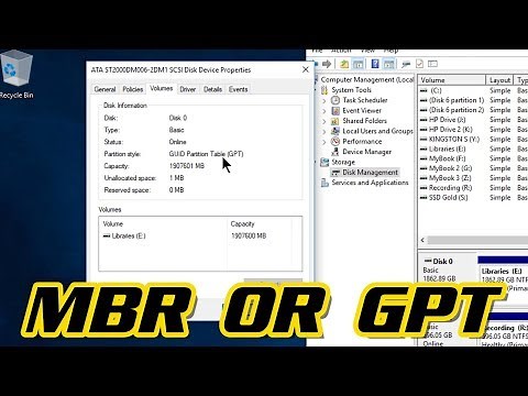 HOW TO CHECK IF A DISK/DRIVE IS MBR OR GPT
