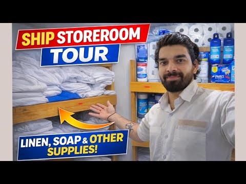 || Ship's Linen Store & Cabin Storeroom Tour 🧼🛒🛍️📦 ||