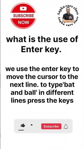 What is Enter Key in Computer | Keyboard Keys Tutorial