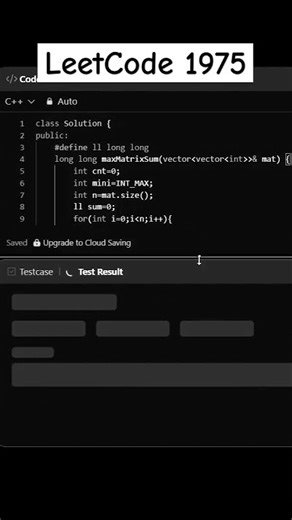 LeetCode 1975. Maximum Matrix Sum | POTD 05/01/26 #leetcode #coding #dsa