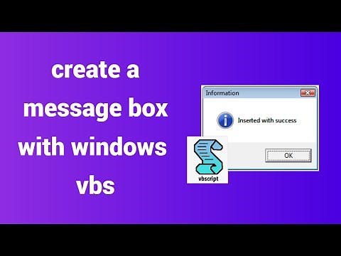 How To Create A Message Box In Windows Vbs