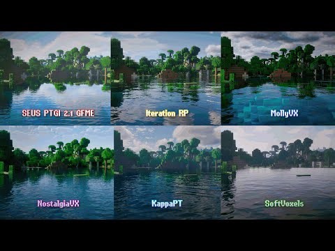 Minecraft: 6 Path Traced Shaders | Comparison