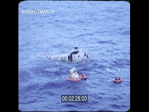 Apollo 11 Splashdown Recovery Footage