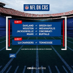 🏈 NFL on CBS: Check out the Week 7 schedule and stream your local game live across devices with CBS All Access. Try 1 week FREE: http://bit.ly/2OgXqXj | CBS