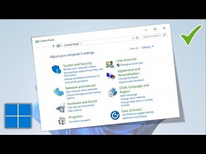 How to Open Control Panel in Windows 11