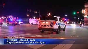 6 rescued from capsized boat near Navy Pier, officials say