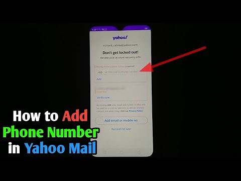 How to Add Phone Number in Yahoo Mail