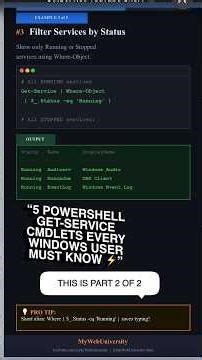 “5 PowerShell Get-Service Cmdlets Every Windows User Must Know ⚡” (part 2 of 2)