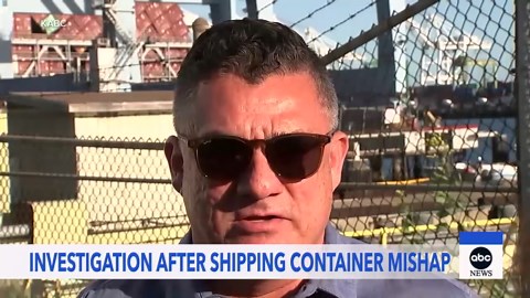 Dozens of shipping containers fall off cargo ship