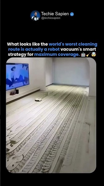 This Robot Vacuum Looks Inefficient… Until You Know Why 🤖🧹🤯