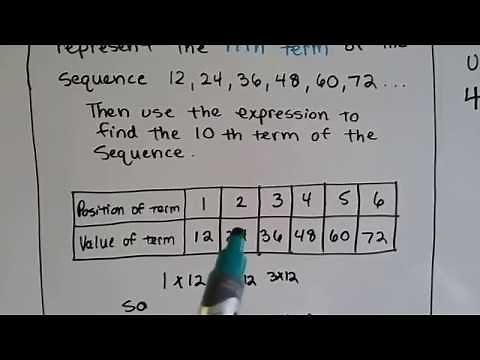 Grade 6 Math #10.7, Patterns and Sequences