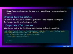 Calling a Bootstrap Modal from Inside a Function in JavaScript