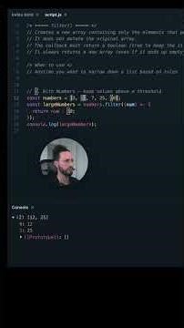 What does FILTER() do to arrays in JavaScript?