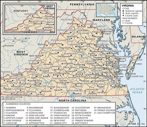 Virginia County Maps: Interactive History & Complete List