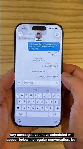 How to schedule a text message for the future