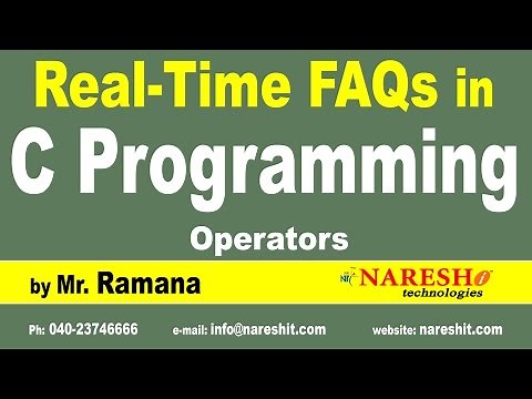 Operators | C Technical Interview Questions and Answers | Mr. Ramana
