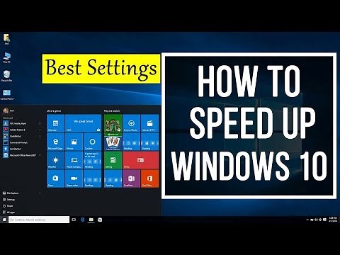 How To Easily Speed Up a Slow Windows 10 Laptop Computer / PC ( Best Settings )