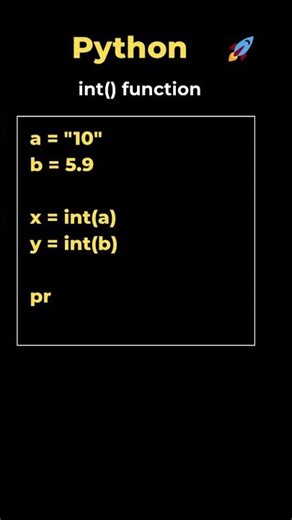 12. int() funtion in Python #coding #programming