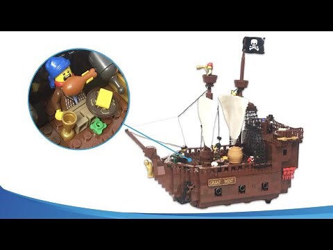LEGO Pirate Ship with fully-detailed interiors! 🏴‍☠️