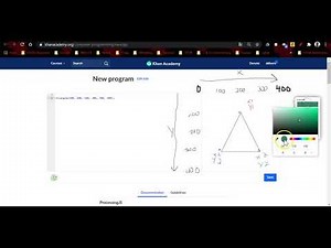 Practice making triangles in JavaScript in Khan Academy