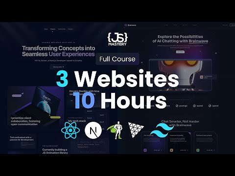 Build and Deploy 3 Modern UI/UX Websites and Get Hired as a Frontend Developer | Full 10-Hour Course