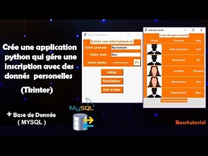 Créé Une application de gestion d'inscription avec PYTHON (Base de donnée MYSQL)