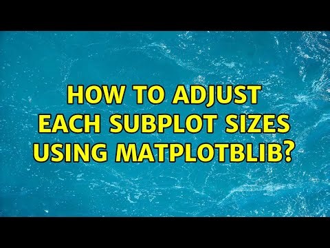 How to adjust each subplot sizes using matplotblib?