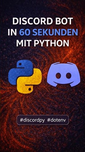 Build your own Discord bot in Python in 60 Seconds 👨‍💻🤯🐍✅