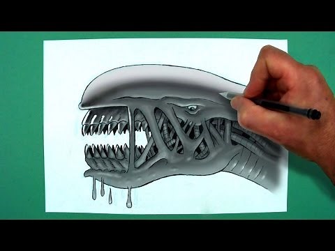 Wie zeichnet man ein Alien ? Zeichnen für Kinder