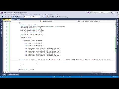 C# Read data from Excel | Video | NPOI