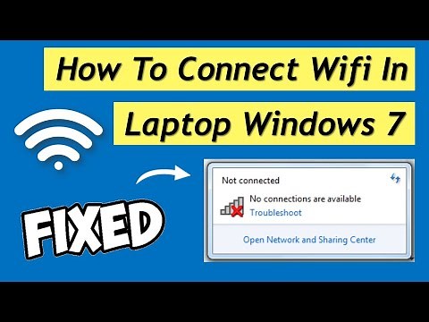 How to connect wifi in windows 7 [Fix]