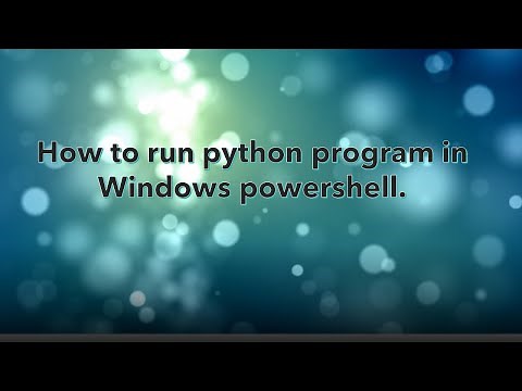 how to run python program in windows powershell.