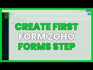 CREATE your FIRST FORM with ZOHO FORMS step by step