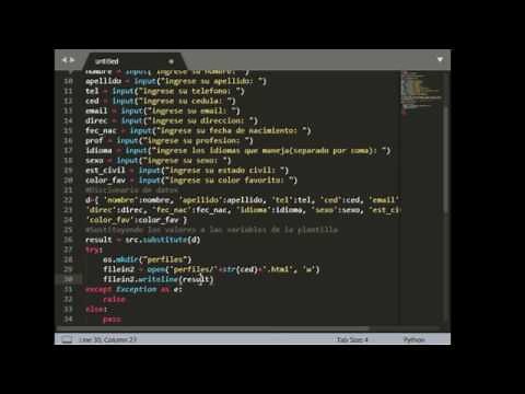Crear archivo Html con datos suministrados en Python