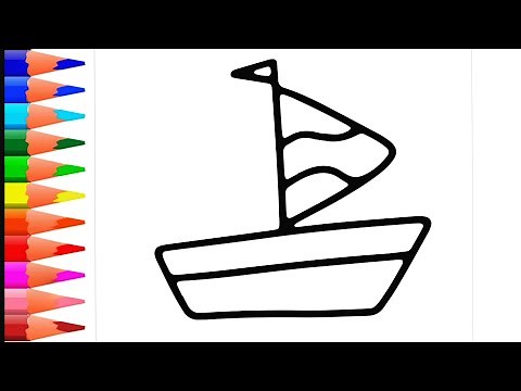 How to draw a Sailing Boat Step by Step | Easy drawings