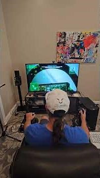 Ace Combat Using a Flight Simulator set up Logitech X56 Flight Stick and Throttle 3090 rtx