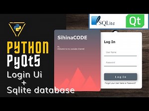 PyQt5 Projects - How To Create Login Form With Sqlite Database