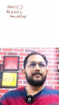 Push & Pop Algorithm in Python | Stack Data Structure Explained #shorts