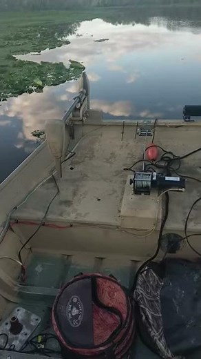 1448 Jon Boat with 16 HP go devil long tail