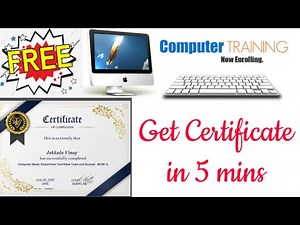 Free Computer Training and Certificate Online with Answers