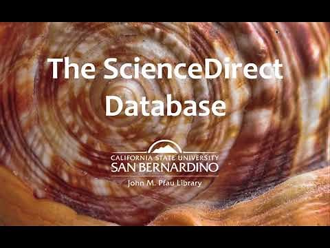 The ScienceDirect Database