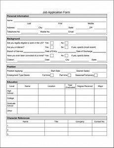 Fillable Form Job Application Template | PDFRun