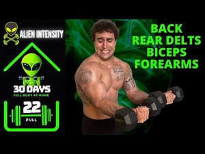 Home Pull Dumbbell Workout | 30 Days of Full Body Training At Home With Dumbbells - Day 22