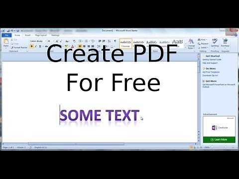 Create PDF files for free - Windows Tutorial