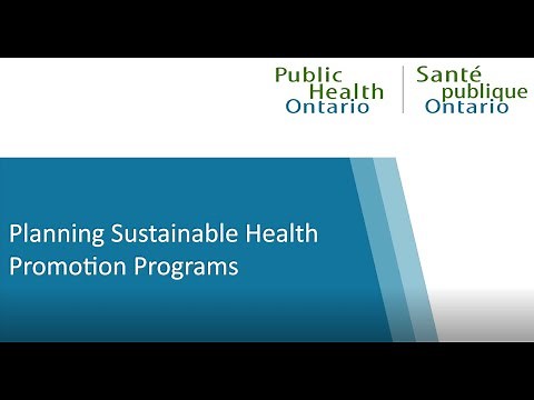 PHO Rounds: Planning Sustainable Health Promotion Programs
