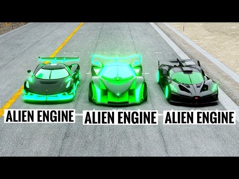 Devel Sixteen 2014 Alien Engine vs Koenigsegg Jesko Alien Engine vs Bugatti Bolide Alien Engine