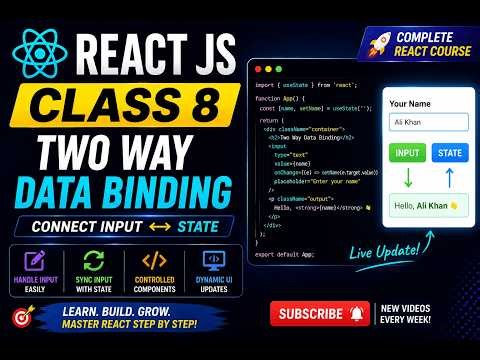 React JS Class 8 | Two Way Data Binding Explained