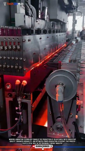Solar Panel Lamination Process: Precision Cell Encapsulation, Efficiency Photovoltaic Modules #tech
