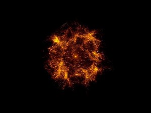 4K Realistic Shockwave Fire Particles Explosion in Green & Black Screen l FX Animation